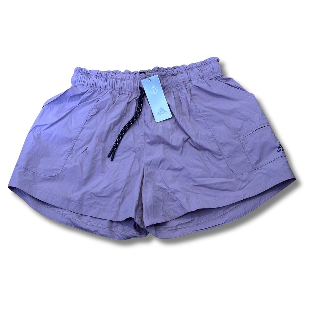Adidas women M multi sport magic mauve gym shorts new with tag